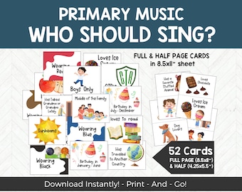 LDS Primary Singing Time - LDS Primary Music Time - Primary Music Leader - Primary Songs - LDS Primary Chorister - Music Game and Visual Aid