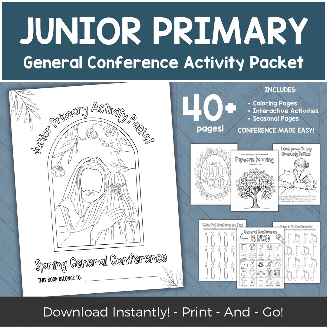 Primary General Conference Packet 2024, LDS General Conference ...
