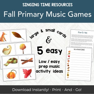 FALL Singing Time Activity, LDS Primary Chorister, LDS Primary Music Game, Singing Time Ideas, Mormon Music Leader