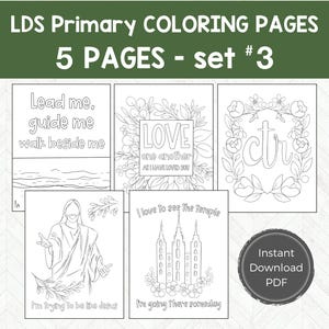 LDS Printable Primary Coloring Pages, Easy Activity Days Idea, I am a Child of God Coloring Page, Temple, Scripture and Jesus Christ Art