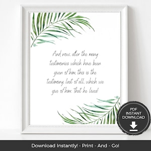 He Lives LDS Art, Easter Scripture Print, Religious Wall Art, LDS Printable Wall Art, Easter Scripture Decor, LDS Framed Quotes