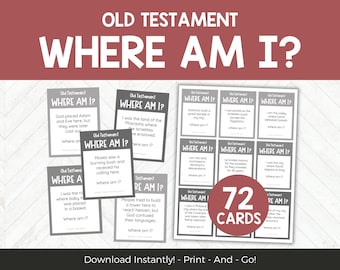 Gra „Stary Testament”, gra „Gdzie jestem?”, gry biblijne do druku dla dzieci, młodzieży i dorosłych, gry kościelne do seminarium, szkoły niedzielnej lub posługi duszpasterskiej