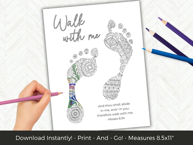 LDS Youth Theme 2026, Look Unto Christ, LDS Scripture Coloring Pages, Easy YW Activity Idea, Walk With Me Moses 6:34 image 3