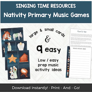 NATIVITY Singing Time Activity, LDS Primary Chorister, LDS Primary Music Game, Singing Time Ideas, Mormon Music Leader