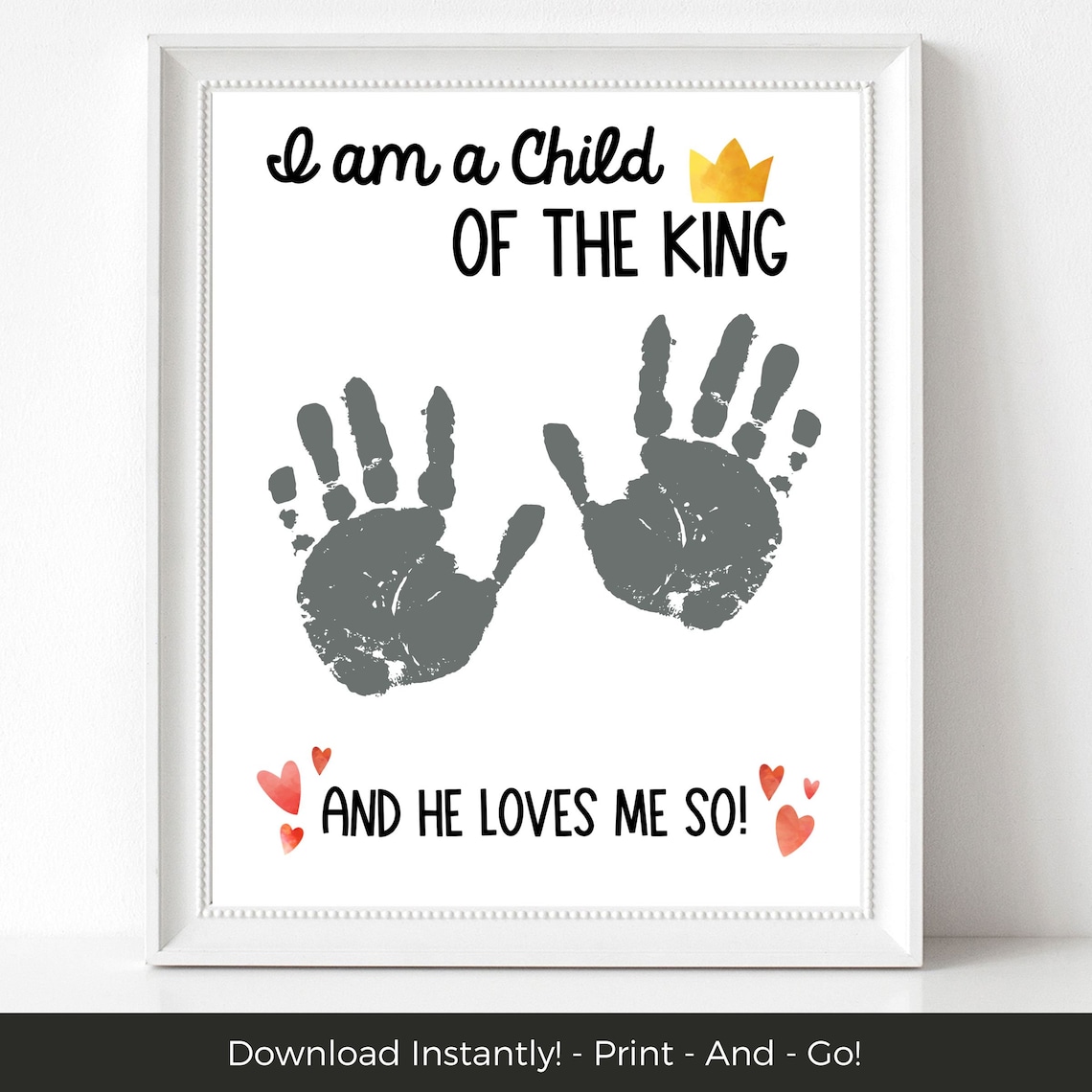 I Am a Child of God Printable Bible Handprint Art, Handprint Craft ...