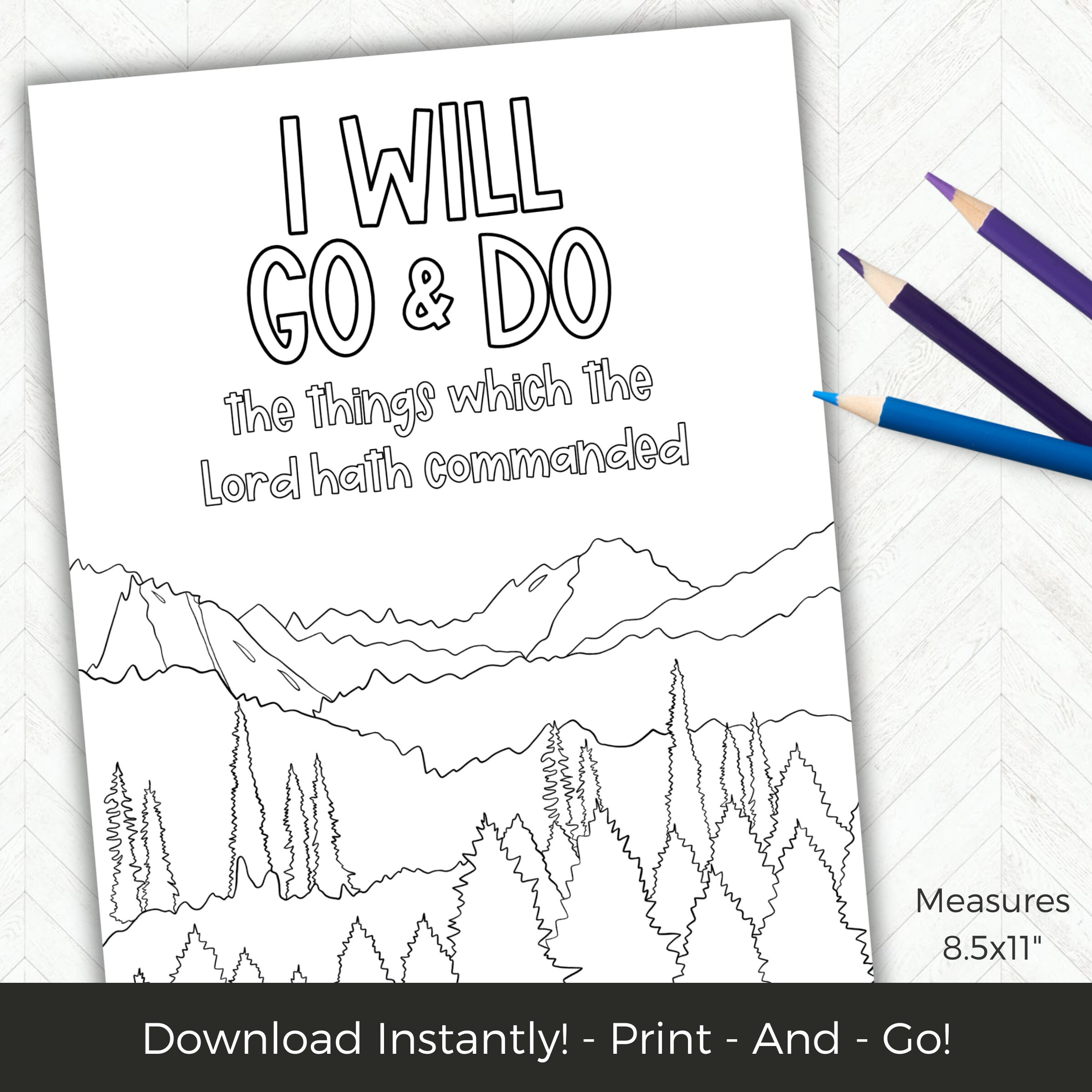 LDS Printable Coloring Page, Easy Activity Day Idea, Book of Mormon ...