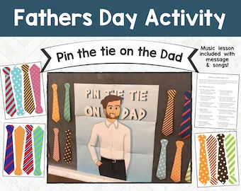 LDS Singing Time - Primary Music Leader - LDS Primary Games - LDS Primary Singing Time - Primary music - Fathers Day Pin the Tie on the Dad