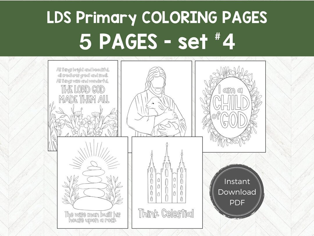 LDS Printable Primary Coloring Pages, Easy Activity Days Idea, I Am a ...