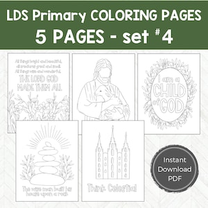 LDS Printable Primary Coloring Pages, Easy Activity Days Idea, I am a Child of God Coloring Page, Temple, Scripture and Jesus Christ Art