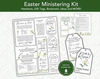 Easter Ministering Kit, Relief Society Gift Idea, LDS Ministering Handout, Gifts for Ministering LDS Candy Gift Tags, LDS Printable