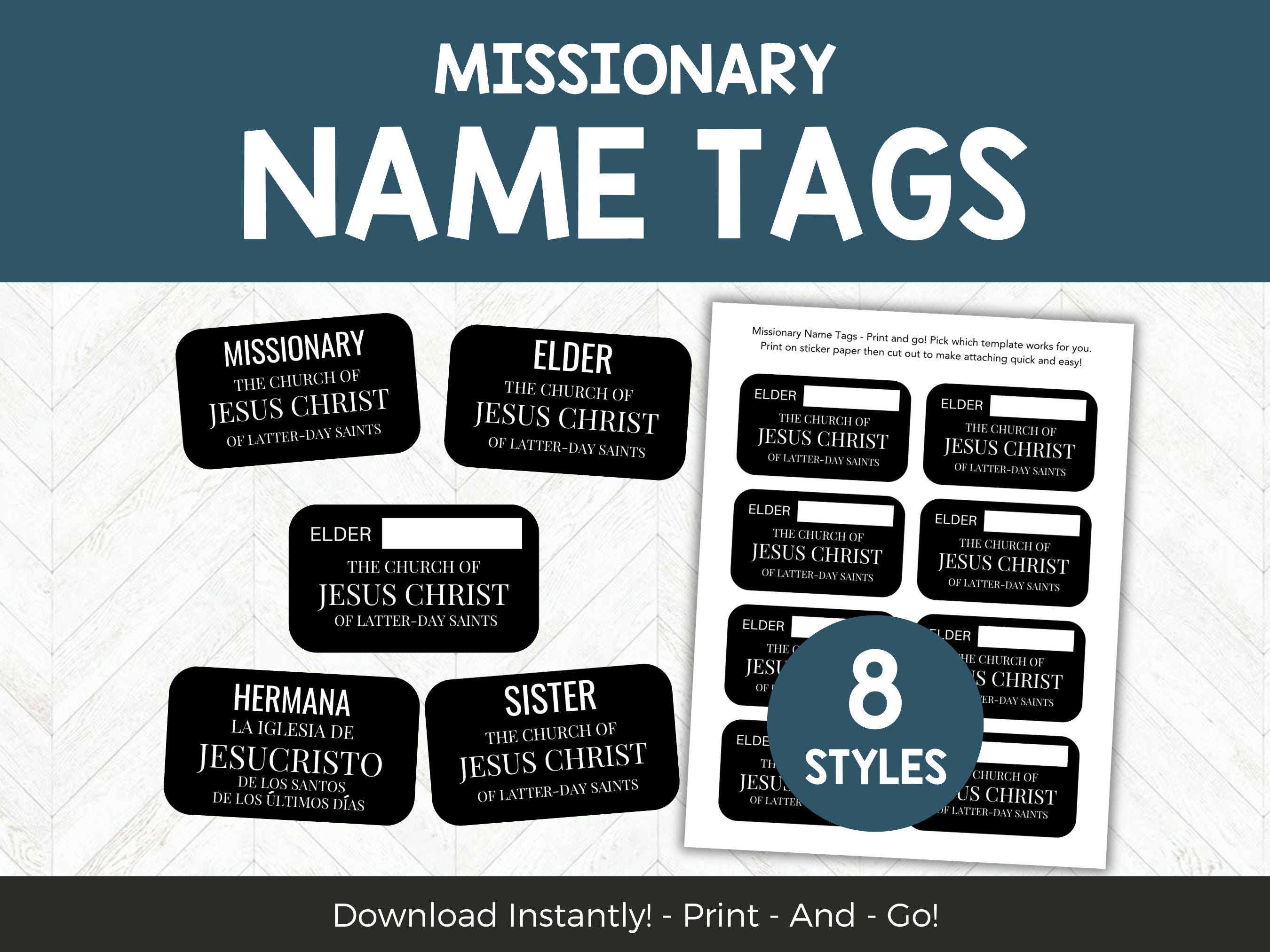 Printable LDS Missionary Tags for Kids, Future Missionary Custom ...