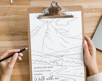 LDS Youth Theme 2026, Look Unto Christ, LDS Scripture Coloring Pages, Easy YW Activity Idea, Walk With Me Moses 6:34