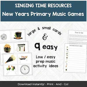 New Years Singing Time Activity, LDS Primary Chorister, LDS Primary Music Game, Singing Time Ideas, Mormon Music Leader