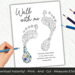 LDS Youth Theme 2026, Look Unto Christ, LDS Scripture Coloring Pages, Easy YW Activity Idea, Walk With Me Moses 6:34