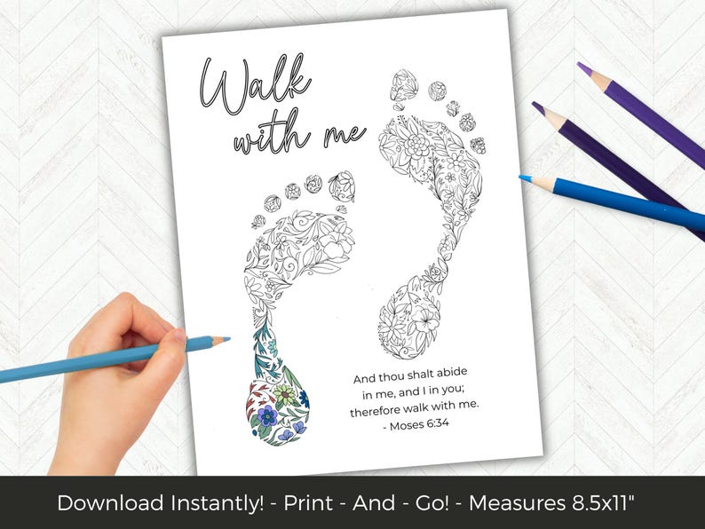 LDS Youth Theme 2026, Look Unto Christ, LDS Scripture Coloring Pages, Easy YW Activity Idea, Walk With Me Moses 6:34 image 1