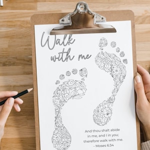 LDS Youth Theme 2026, Look Unto Christ, LDS Scripture Coloring Pages, Easy YW Activity Idea, Walk With Me Moses 6:34 image 4