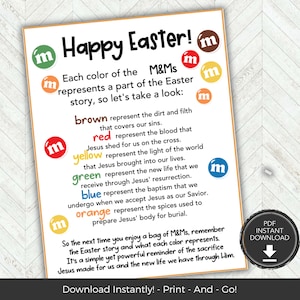 The Easter Story Snack Mix Idea, Holy Week for Kids, Christian  Easter Activity, Holy Week Printable Easter Gift Tags, Easter Gift Tags