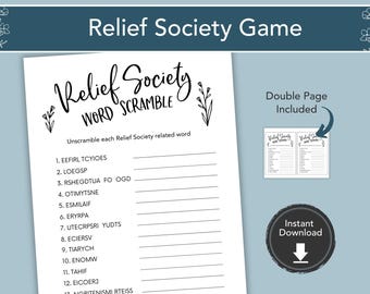 RELIEF SOCIETY Activity Game, Activity Printable Game, Get to Know You Printable, LDS Printable Game Idea, Church of Jesus Christ 2024
