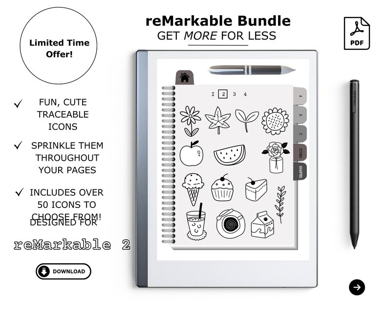 For Remarkable 2, Notebook for Remarkable, Bundle for Remarkable 2