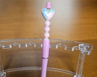 Bolígrafo corazón rosa
