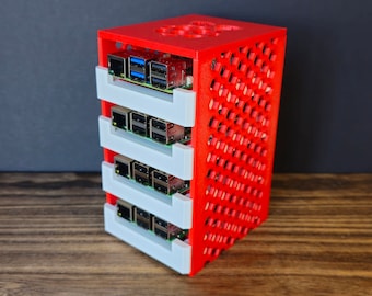 3D-Printed Raspberry Pi Cluster Case: 4 or 6-Slot Enclosure
