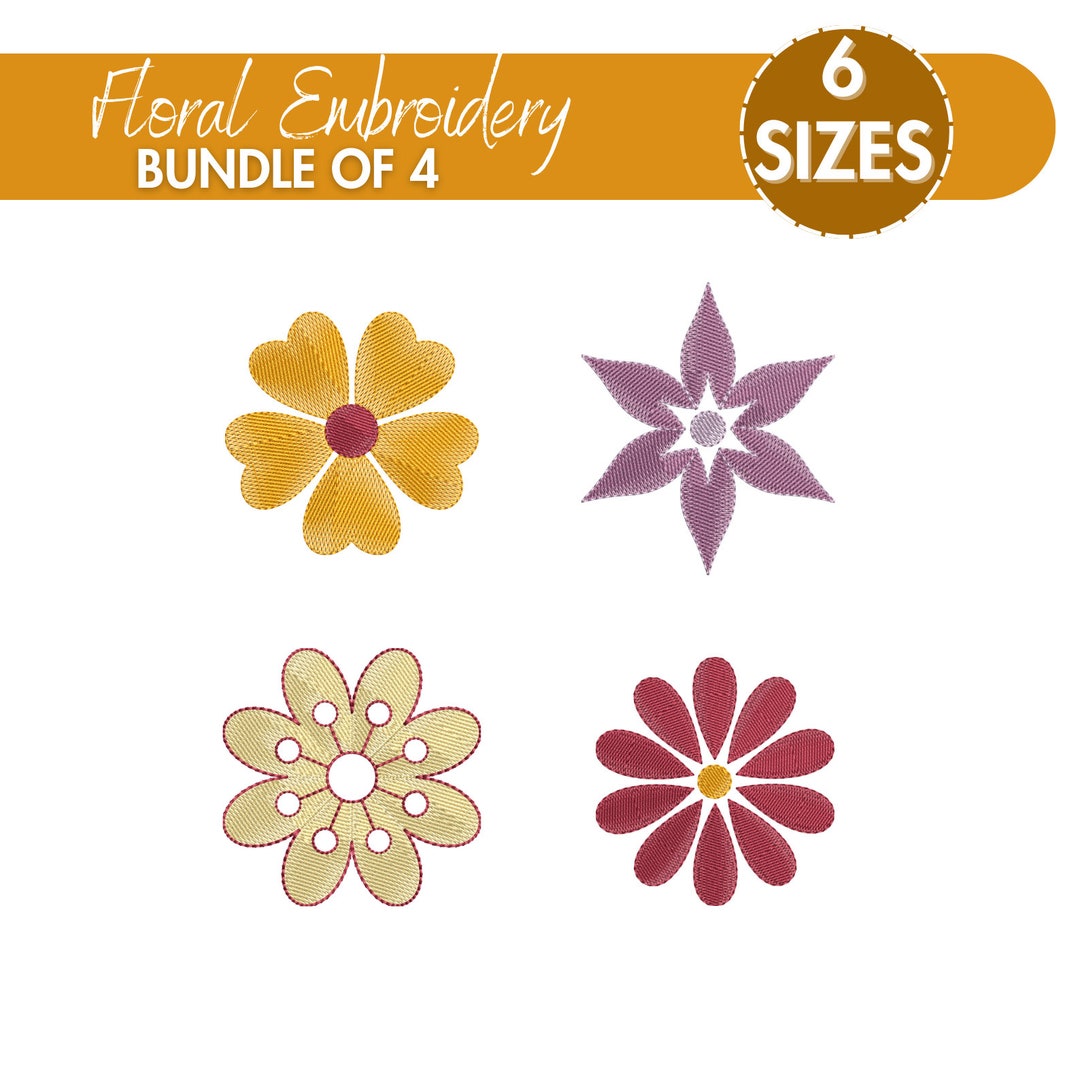 Mini Flower Machine Embroidery Designs, Autumn Embroidery File, Boho ...