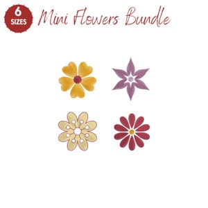 Flowers Machine Embroidery Designs, Mini Flower Designs, Birth Month Flowers, Botanical, Boho Floral Embroidery, 6 Sizes, Instant Download image 8