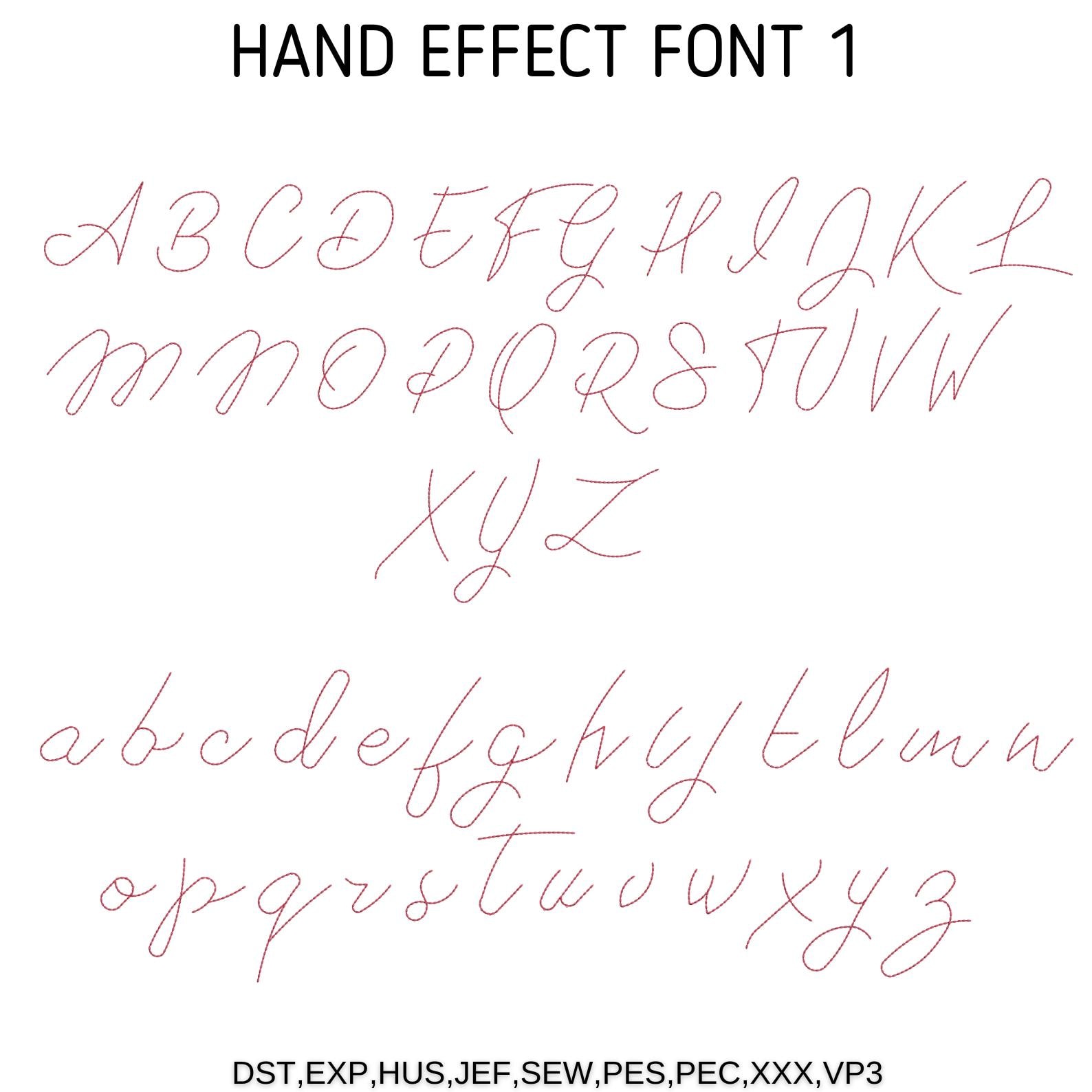 Chain Script Caligraphy Hand Chain Stitch Font Dense Chain Machine Embroidery Designs, Script ...