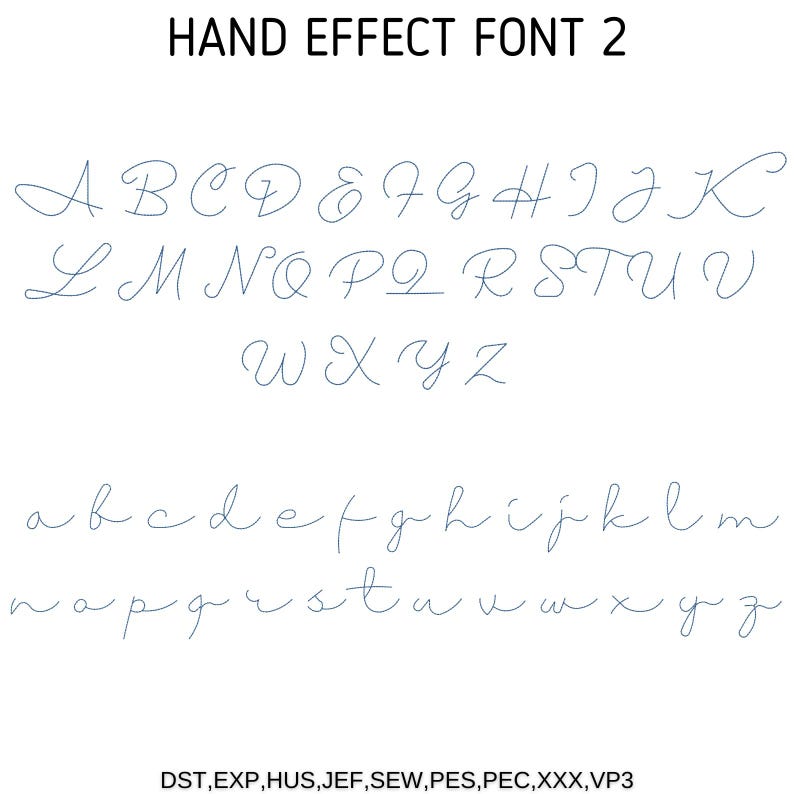 Hand Chain Stitch Font Dense Chain Machine Embroidery Designs, Script ...