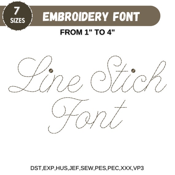 Light Chain Stitch Font Dense Chain Machine Embroidery Designs, Script Font, A-Z sorted, Monogram fonts, 7 Sizes, PES DST - Instant Download