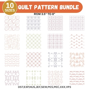 Heirloom Embroidery Machine Design, Repeating Floral Lattice & Bow Patterns, Smocking Style Designs, 10 Sizes, Instant Download