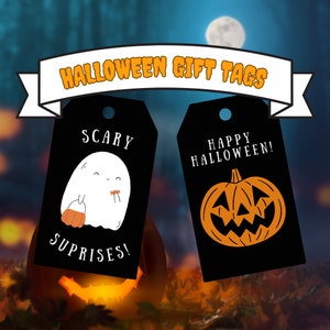 Etiquetas para lembrancinhas de Halloween, doces ou travessuras, etiquetas de Halloween, sacos de guloseimas para impressão, etiquetas de Halloween, lembrancinhas para festa de Halloween, Boo, etiquetas para presentes #FestiveEtsyFinds
