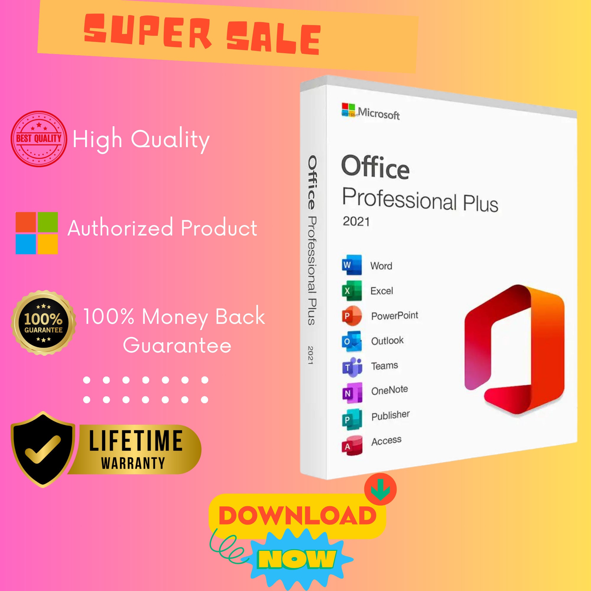 Mc Office 2021 Plus Pro Professional Lifetime License Key Digital