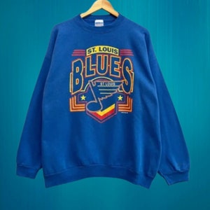 Vintage St Louis Blues Hockey Nhl Sweatshirt Large - Gem