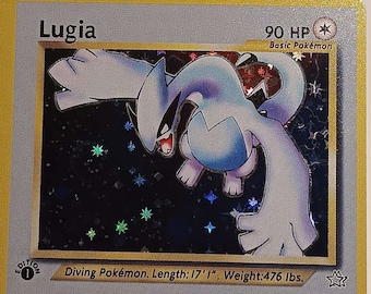 Lugia - Neo Genesis (N1) - 009/111 / Holo Rare - Perfect Gift for Poke fans - NOT real just for show - Proxy NOT replica