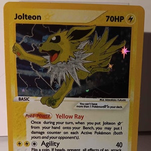 Jolteon Gold Star English 2007 - Perfect Gift for Poke fans - NOT real just for show - Proxy NOT replica