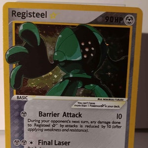 Registeel Gold Star English 2006 - Perfect Gift for Poke fans - NOT real just for show - Proxy NOT replica