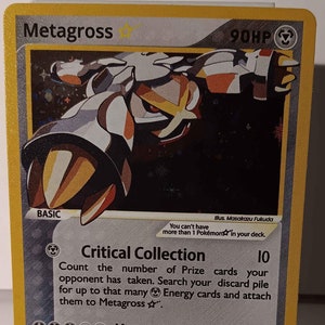Metagross Gold Star English 2005 - Perfect Gift for Poke fans - NOT real just for show - Proxy NOT replica
