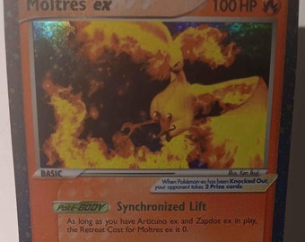 Moltres ex - 031 - Collector's Tin Promo - Perfect for Poke fans - NOT real just for show-Proxy NOT replica-Might NOT be perfect