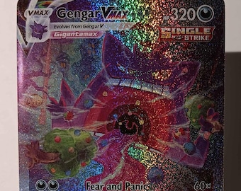 Gengar Tormented Form VMAX Pokemon Card - Etsy Gengar Tormented Form VMAX Pokemon Card - Etsy