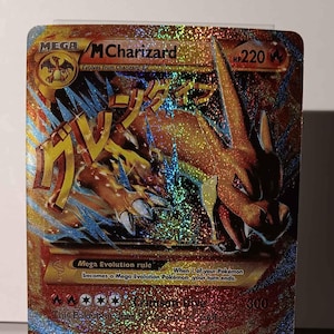 M Charizard EX - Evolutions - 13/108 / Ultra Rare - Perfect Gift for Poke fans - NOT real just for show - Proxy NOT replica