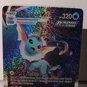 Vaporeon VMAX - Sword & Shield Promo - SWSH182 / Promo - Perfect Gift for Poke fans - NOT real just for show - Proxy NOT replica