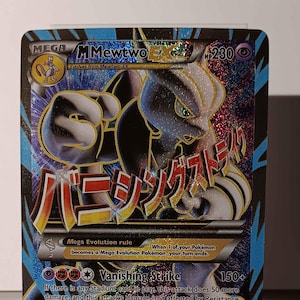 M Mewtwo EX - BREAKthrough - 159/162 / Ultra Rare - Perfect Gift for Poke fans - NOT real just for show - Proxy NOT replica