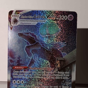 Shadow Rider Calyrex VMAX - Chilling Reign - 205/198 / Secret Rare - Perfect Gift for Poke fans - NOT real just for show - Proxy NOT replica