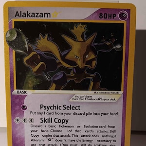 Alakazam Gold Star English 2006 - Perfect Gift for Poke fans - NOT real just for show - Proxy NOT replica