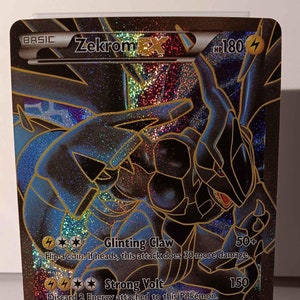 Zekrom EX - Next Destinies - 97/99 / Ultra Rare - Perfect Gift for Poke fans - NOT real just for show - Proxy NOT replica
