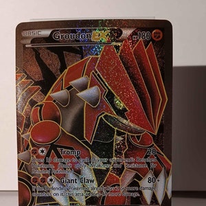 Groudon EX - Dark Explorers - 106/108 / Ultra Rare - Perfect Gift for Poke fans - NOT real just for show - Proxy NOT replica