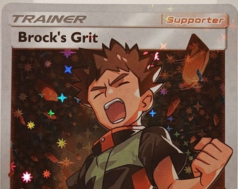 brock's grit pokemon card Brock's Grit 107/108 NM Ultra Rare Full Art Holo XY Evolutions Pokmon Card!