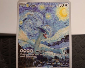 Lugia With the Starry Night Van Gogh Inspired - Perfect Gift for