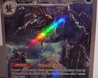 Hydreigon ex - 169/086 - White Flare - Perfect Gift for kids or Poke fans-NOT real just for show-Proxy NOT replica-Might NOT be perfect